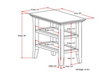 Acadian - Narrow Side Table, Handcrafted