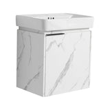 Wall Mounted Bathroom Vanity With Ceramic Sink And Storage Cabinet