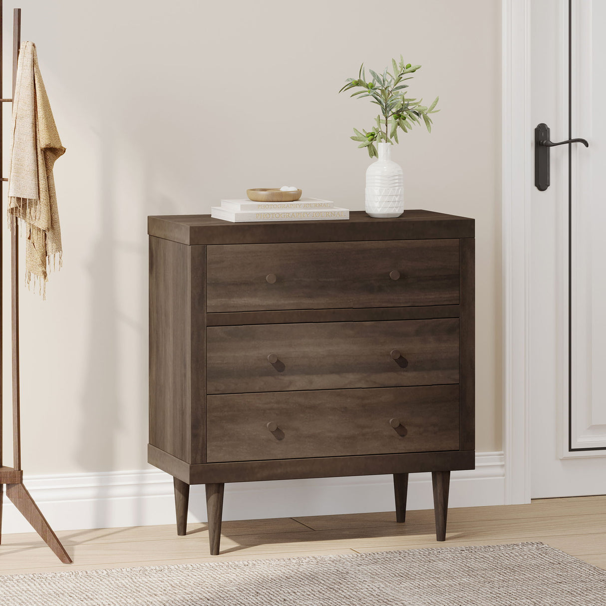 Nystrom - Mid Century Modern 3 Drawer Chest
