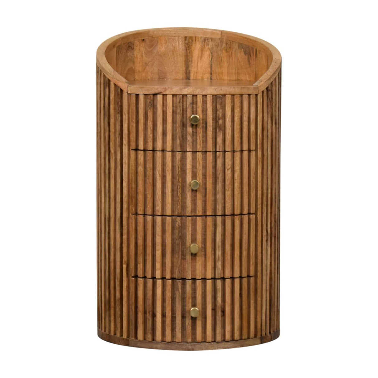 Soba - Bedside Table, 4 Drawer - Oak