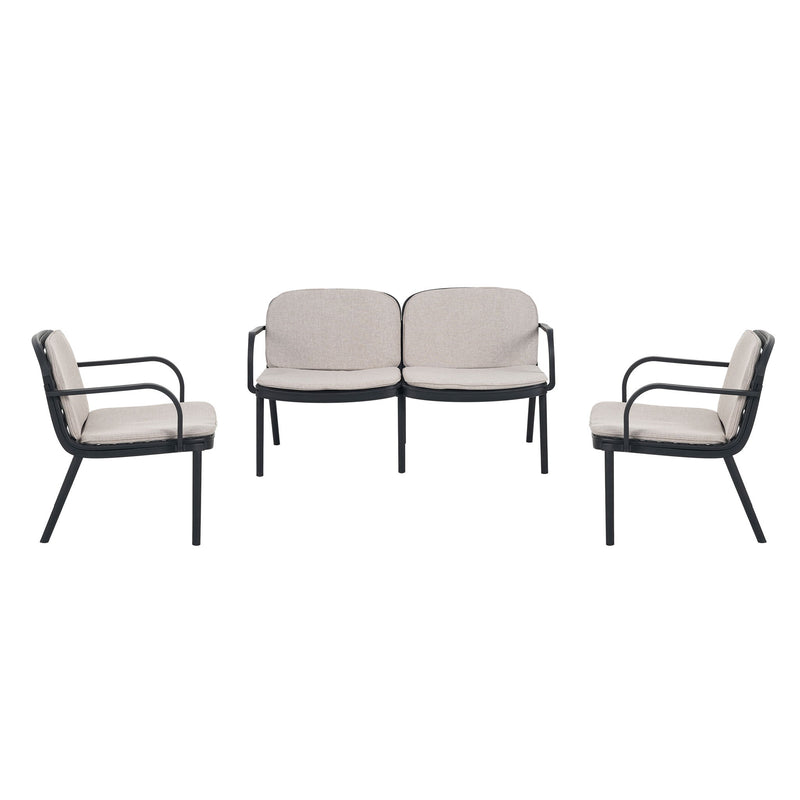 Luna - Outdoor Patio 3 Pieces Chat Set
