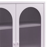 Luna - 2 Door Accent Cabinet With Fluted Glass