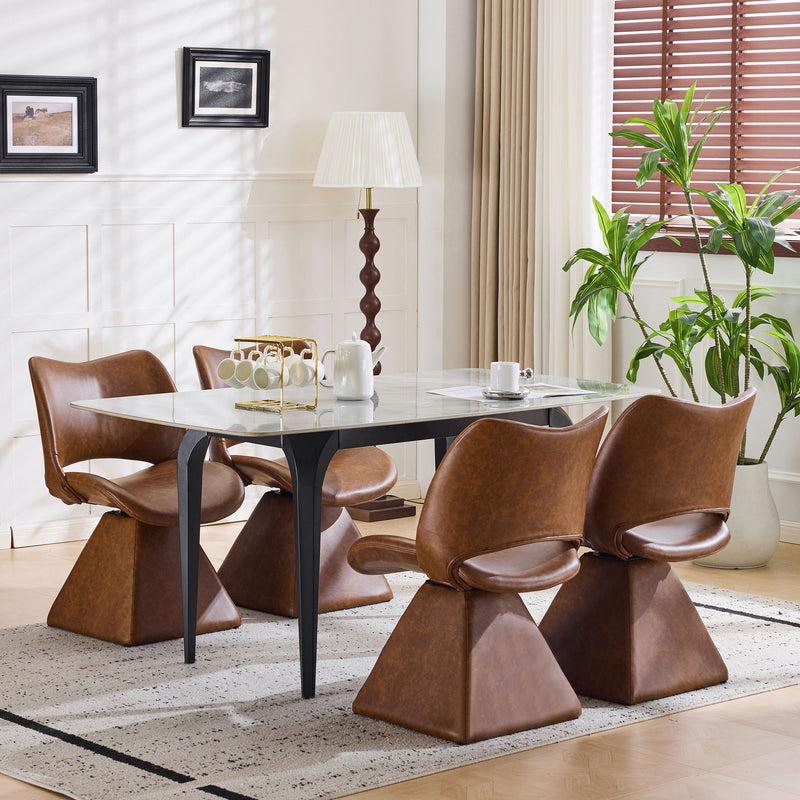 Modern Swivel Dining Chair With High Back