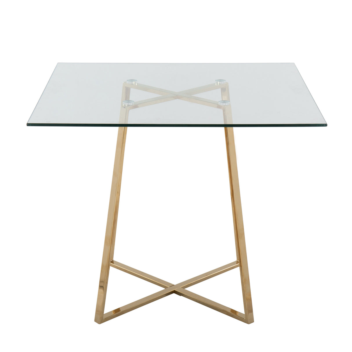 Cosmo - Contemporary / Glam Square Dining Table Legs - Clear