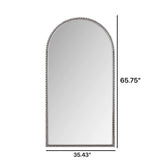 Arch Retro Full Length Mirror With Supporting Feet - Silver