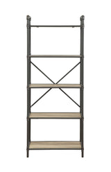 Itzel - Bookshelf - Antique Oak / Sandy Gray