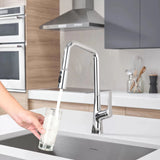 Professional Kitchen Faucet With 3 Function 360 Sprayer And 1 Touch Switching
