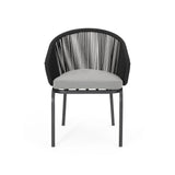 Outdoor Wicker Chair With Powder Coated Iron Legs