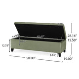 Wendover - Elegant Velvet Tufted Storage Bench With Lift-Up Top And Birch Wood Legs