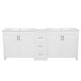 Double Sink Bathroom Vanity With Quartz Countertop