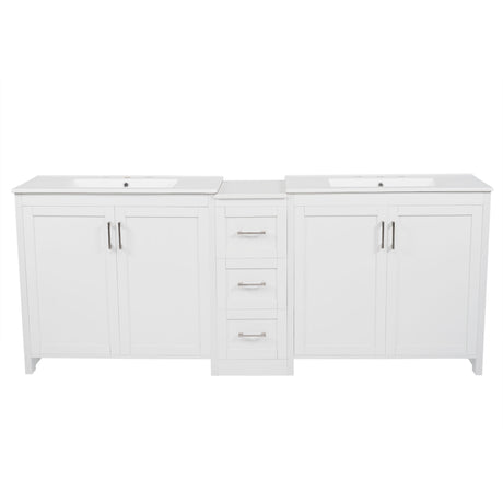 Double Sink Bathroom Vanity With Quartz Countertop