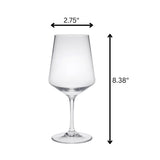 Leadingware Unbreakable Tritan Wine Glass Set, 18Oz, Bpa Free, 4 Piece - Clear