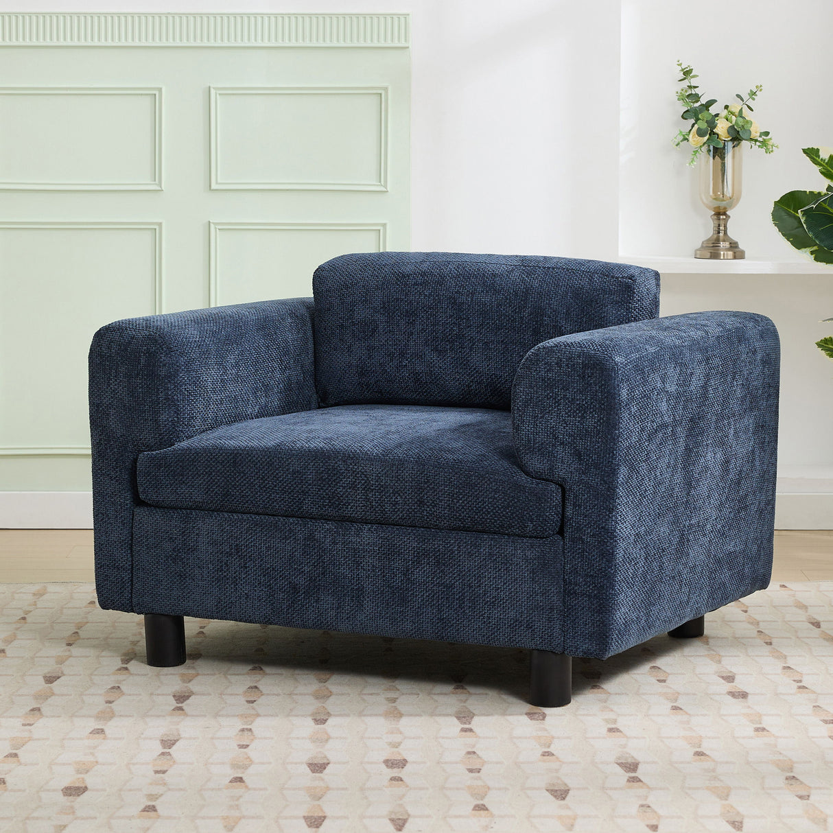 Modern Oversized Armchair Comfy Accent Chair Single Sofa For Living Room