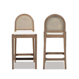 Panama - Curved Back Cane Counter Stool (Set of 2)
