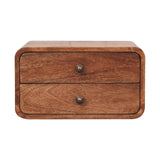 Curved Wall Mounted Bedside Nightstand
