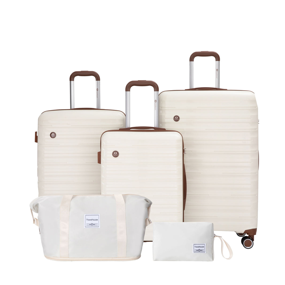 5 Piece Set Hardshell Carry On Luggage Set With Tsa Lock