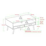 Contemporary 2 Drawer Low Coffee Table