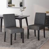 Contemporary Dining Chair With Upholstered Seating And Tapered Legs