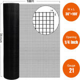 Vinyl Coated Hardware Cloth, Welded Wire Fence For Poultry And Home Improvement - Black