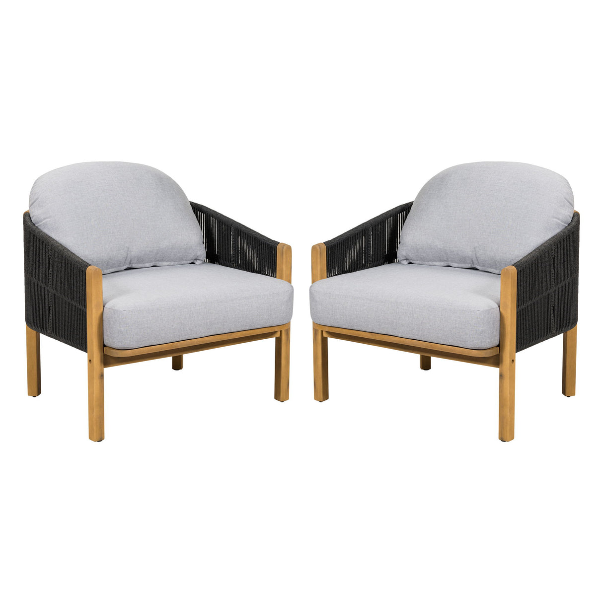 Grotta - Outdoor Wood Club Chair (Set of 2)