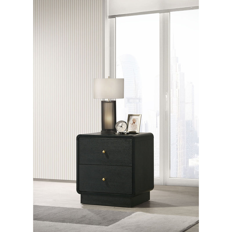 Burton - 2 Drawer Nightstand - Black