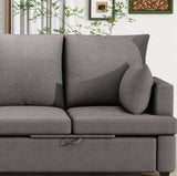 4 Seat Chenile Sectional Sofa Set With 2 Pilows, Freely Combinable