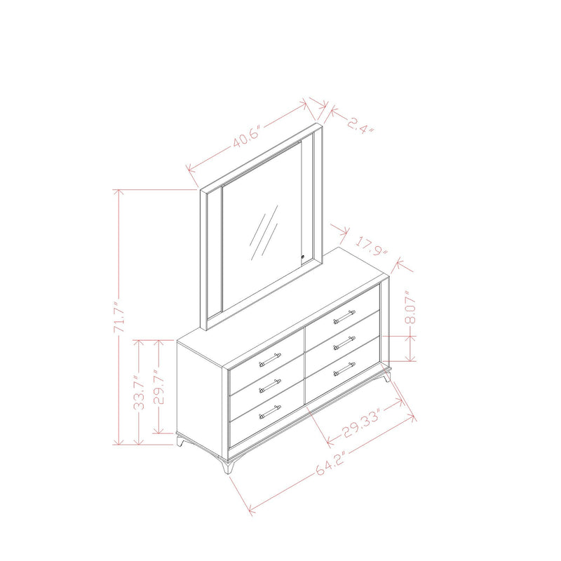 Star - Mirror With Built In LED And Frame - White