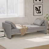 Modern Upholstered Chaise Lounger Daybed With Pillows Small Single Daybed, No Mattress Needed