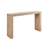 Modern Solid Wood Console Table With Distressed - Reclaimed Wheat