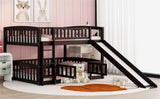 Low Bunk Bed With Slide, Fence And Ladder