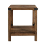 Farmhouse Metal X Table With Lower Shelf