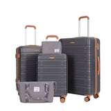 5 Piece Set Hard Case Spinner Wheels Luggage Sets With Tsa Lock