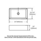 Elegant Farmhouse Apron Front Ceramic Single Bowl, Kitchen Basin