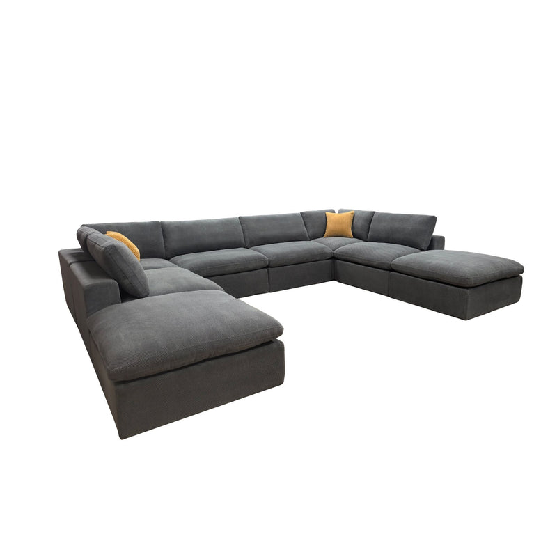 Custom Configuration Modular Sectional & Toss Pillows