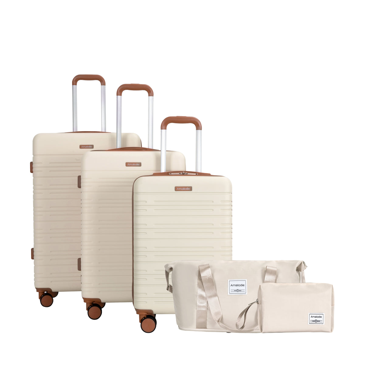 5 Piece Set Hard Case Spinner Wheels Luggage Sets With Tsa Lock