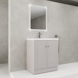 Contemporary Freestanding Bathroom Vanity With Resin Sink & Soft-Close Cabinet Doors