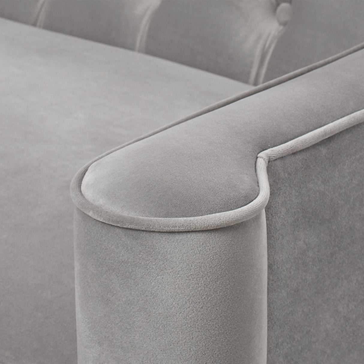 Ken - Upholstered Button Tufted Sofa - Opal Gray