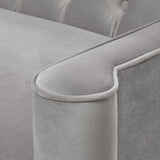 Ken - Upholstered Button Tufted Sofa - Opal Gray