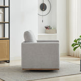 Square Upholstered Swivel Accent Chair For Living Room