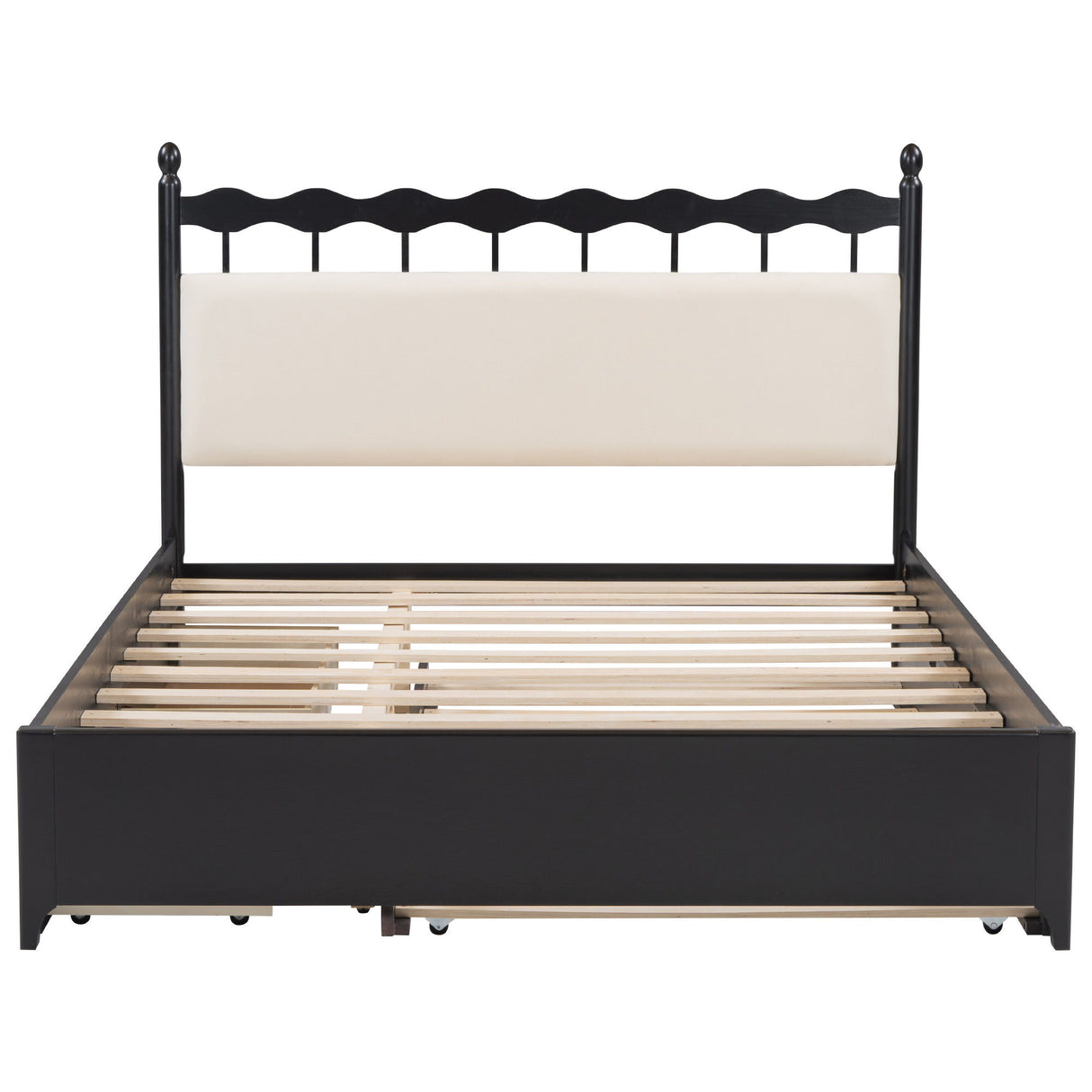 Storage Platform Bed With 2 Big Drawers & Trundle