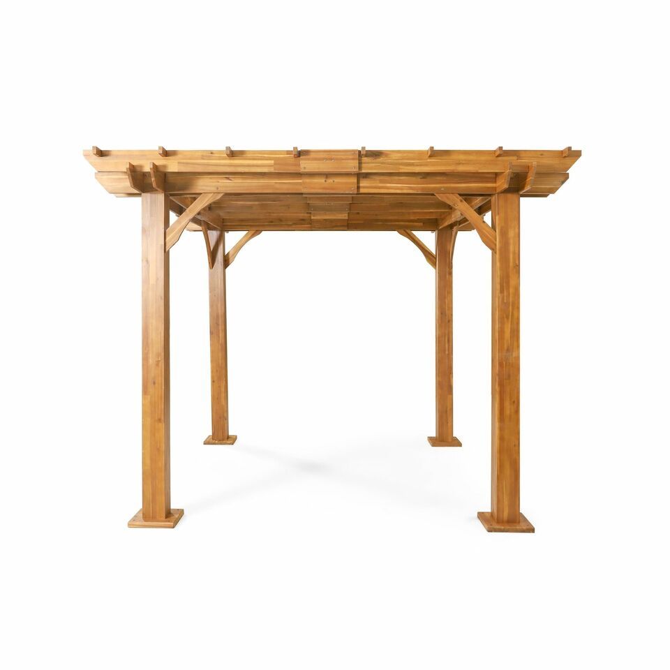 Brady - 10 X 10 Ft. Square Pergola - Teak