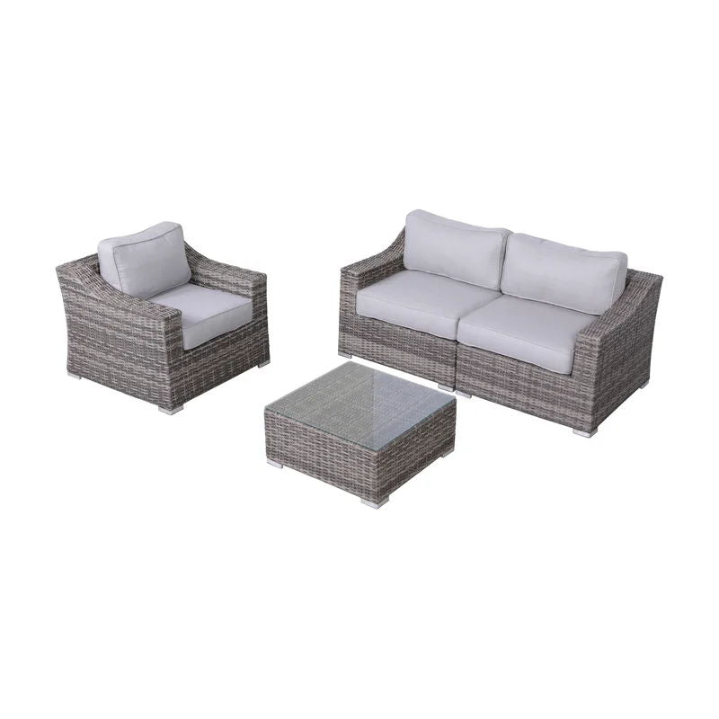 Stylish Sofa Seating Group With Cushions Perfect For Outdoor Gatherings