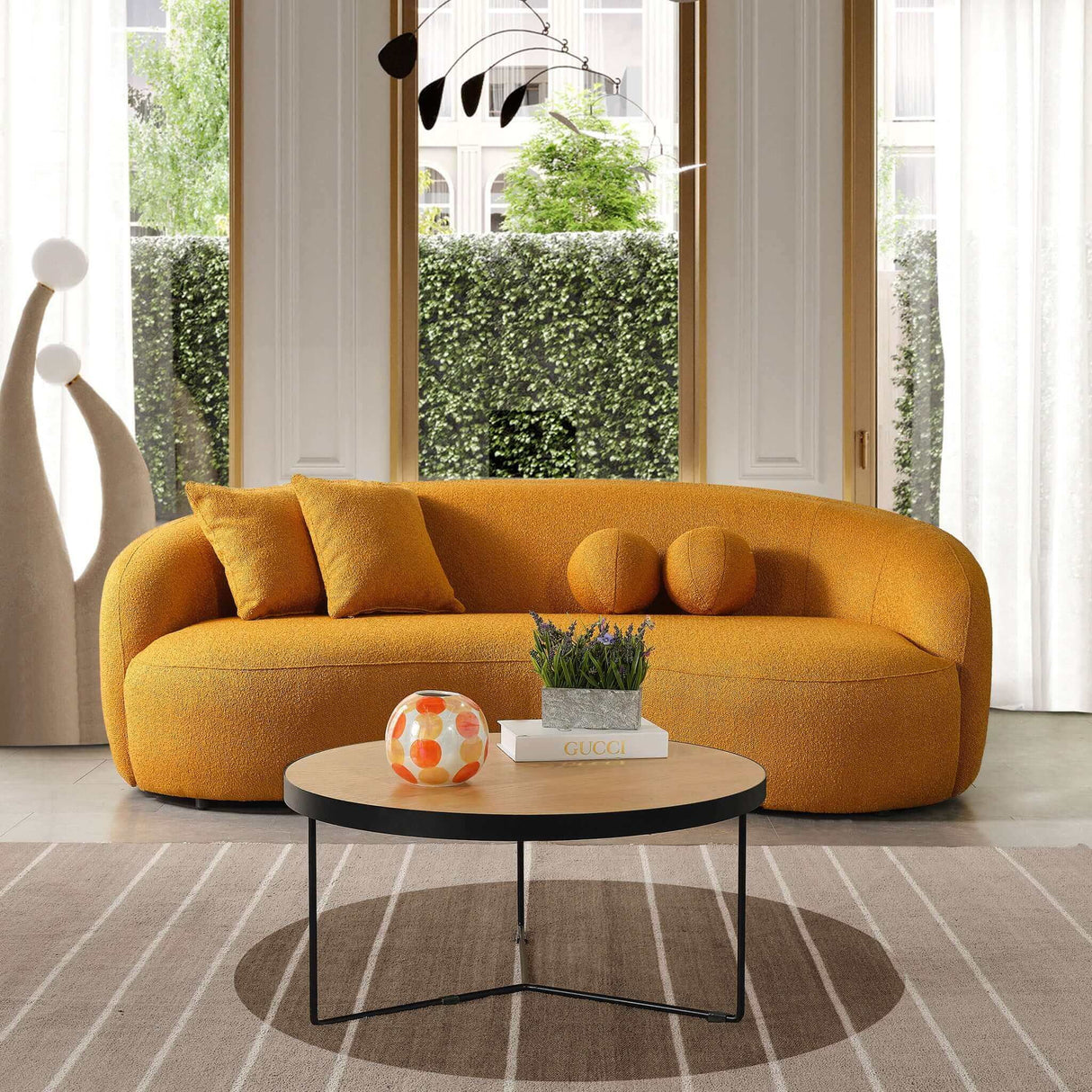 Drake - Japandi Style Curvy Boucle Sofa