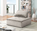 Anna - Velvet Armless Lounge Chair