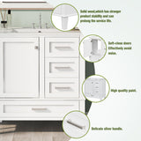 Bathroom Vanity, Modern Bathroom Cabinet With Sink Combo Set, Bathroom Storage Cabinet With A Soft Closing Door And 3 Drawers, Solid Wood Frame
