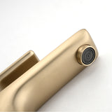 Modern Single Handle Lavatory Basin Sink Faucet With Aerated Stream - Brushed Gold