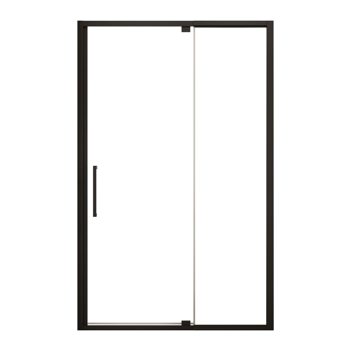Adjustable Shower Door With Clear SGCC Tempered Glass And Aluminium Alloy Frame - Matte Black