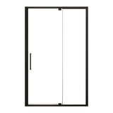 Adjustable Shower Door With Clear SGCC Tempered Glass And Aluminium Alloy Frame - Matte Black