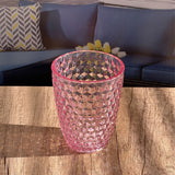 Leading Ware Diamond Cut Acrylic Glasses Drinking (Set of 4)