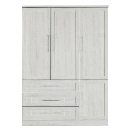 4 Door Wardrobe Armoire With 3 Drawers